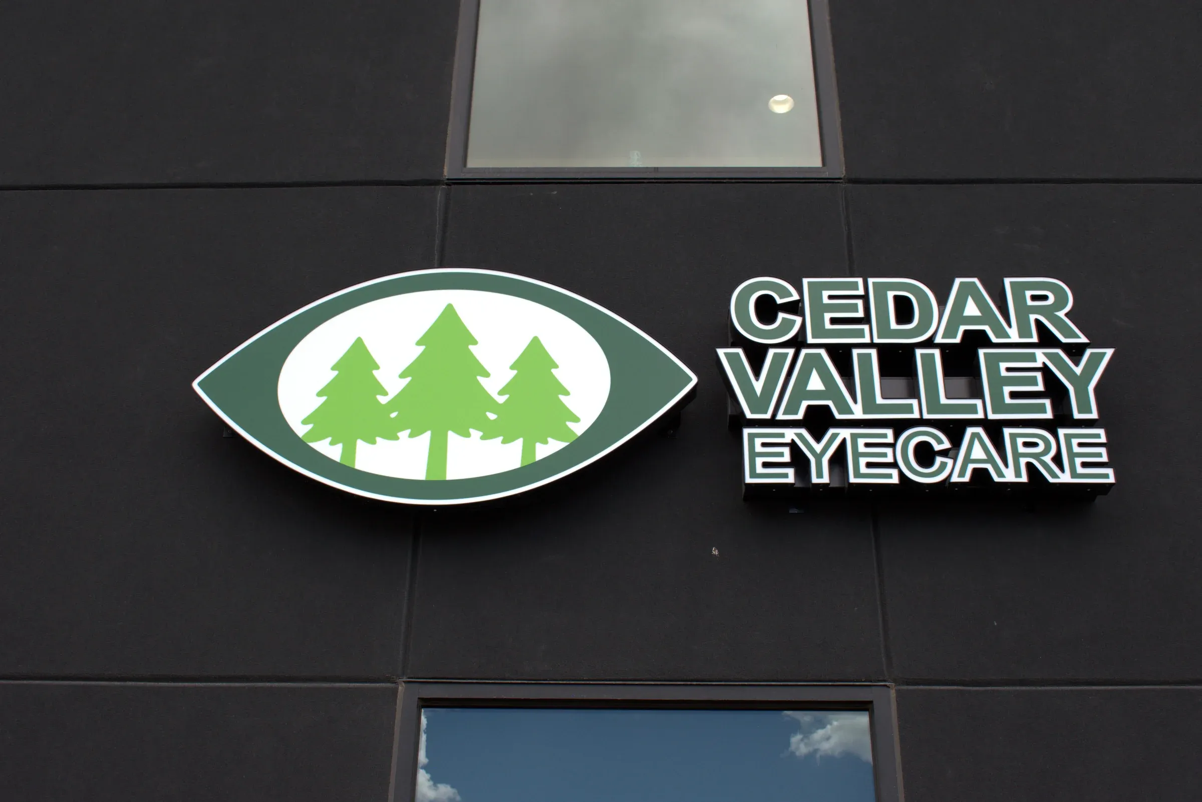 Cedar Valley Eyecare exterior sign in Eagle Mountain, Utah