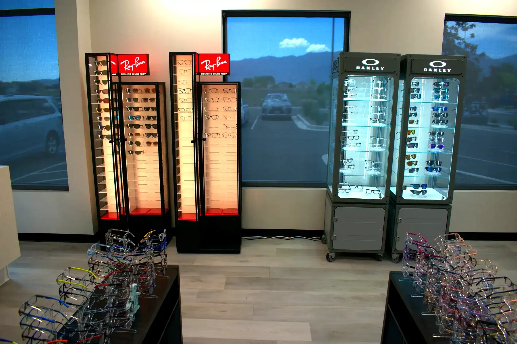 Cedar Valley Eyecare optical boutique with frames for school and everyday wear